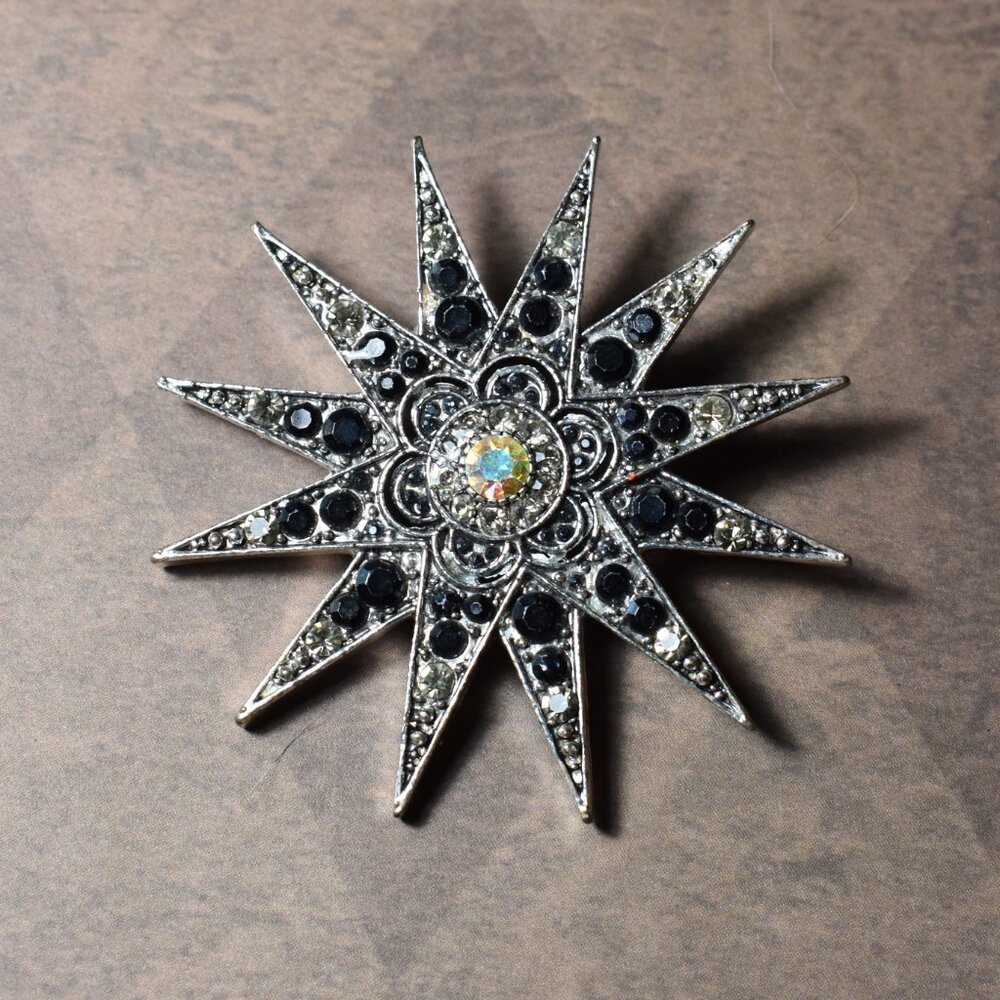 Vintage Starburst Brooch Pin